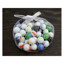 Lot de 50 Billes Multicolores Jeu de Cour de Récrée Récréation Assortiment