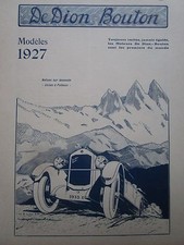 10/1926 PUB AUTOMOBILE MOTEUR DE DION BOUTON PUTEAUX COL DE LA CROIX DE FER AD