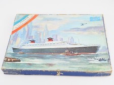 Jouets VERA France Puzzle Paquebot FRANCE 36 x 26 cm complet en boîte années 60