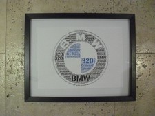 voiture bmw luxe personnalisé mot art photo et cadre