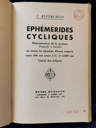 Ephémérides cycliques - cycliques,