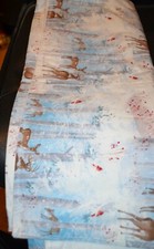 Deer in Snow handmade flannel