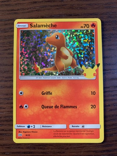 Carte pokémon holo salamèche - carte,