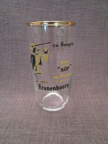 Verre bière ancien - verre,