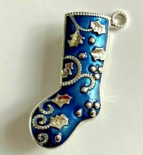 BROCHE / PENDENTIF NOËL Bleu