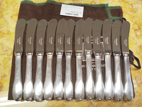 Lot couteaux beurre - 12,