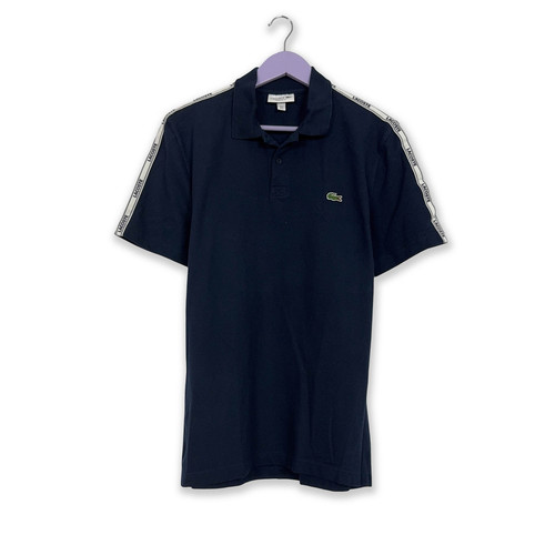Polo lacoste bleu foncé - bleu, uni
