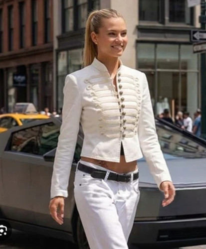 Zara veste militaire blanche - zara,