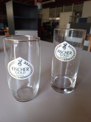 Verres biere fischer gold - verres,