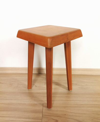 Tabouret bois orme - vintage, s01