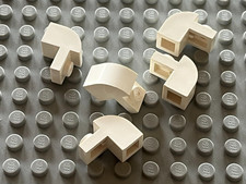 4 x White LEGO Brick curved
