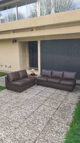 Canapé cuir modulable - cuir,