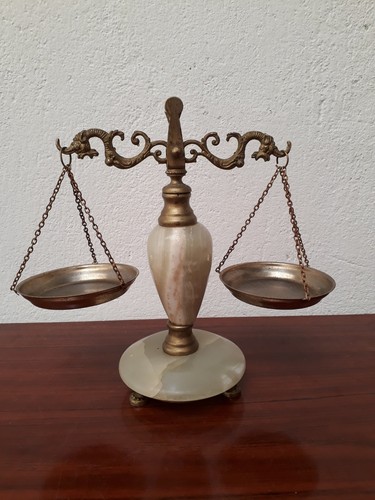 Ancienne balance onyx laiton - balance,