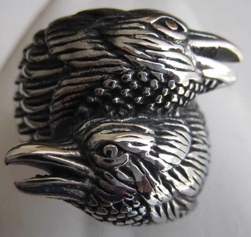 Bague inox aigle biker - bague,