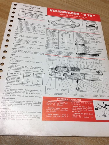 Fiche technique automobile - , vw