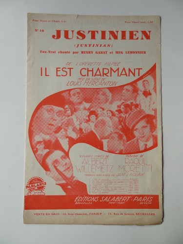 Partition justinien opérette - justinien,