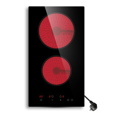 Plaque Vitrocéramique 2 Feux Encastrable, 3000W, Plaque de Cuisson Électrique