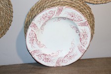 1 assiette peu servir de plat  creux faïence de Longwy décor " Saint Cloud rose