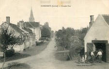 Carte COMBREUX Grande Rue Le Maréchal Ferrant à l'oeuvre devant sa forge