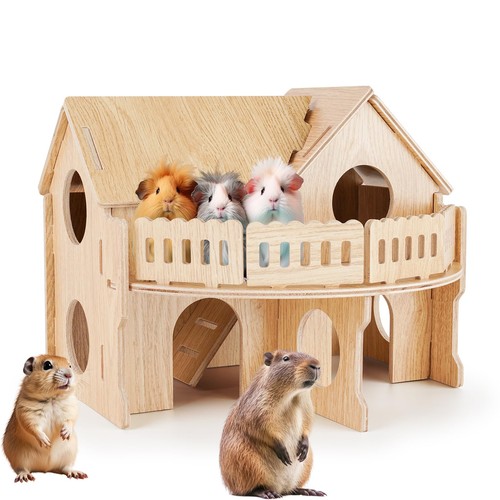 Wooden hamster cage habitat - wooden,