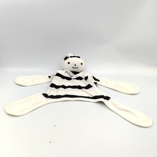 Doudou plat lapin blanc rayé