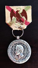 MÉDAILLE EXPÉDITION MEXIQUE - SECOND EMPIRE - NAPOLÉON - ARGENT - RUBAN D'ÉPOQUE
