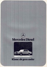 Catalogue Brochure Mercedes 200D 220D 240D 240D 3.0 W114 1974 Pays Bas Nederland