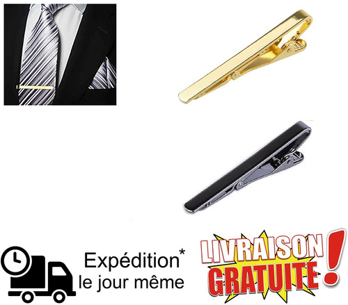 Set pinces cravate homme - set, or