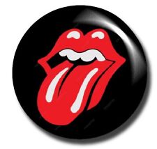 BADGE PINS ROLLING STONES MICK JAGGER TONGUE LANGUE NOIR KEITH RICHARDS