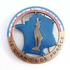 MÉDAILLE INSIGNE LE CHAMOIS DE FRANCE ESF ECOLE DU SKI modèle 1945