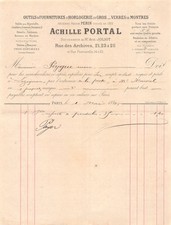 1880 OUTILS ET FOURNITURES D HORLOGERIE EN GROS VERRES DE MONTRESACHILLE POR