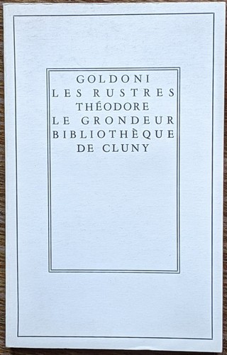 Goldoni les rustres - :,