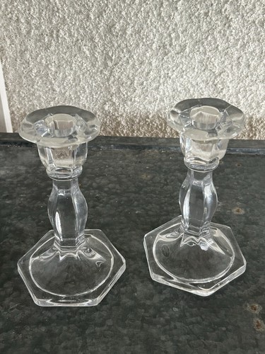 Paire bougeoir verre - paire,