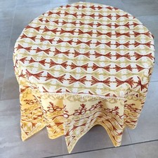 nappe coton brodée fil de