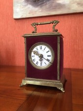 PENDULE D’OFFICIER HABILLAGE VELOURS ROUGE