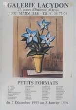 [AFFICHE D'ART] Bernard BUFFET : Pot de fleurs bleues #Lacydon, 1994