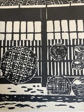 Belle Gravure Sur Bois Noir Et