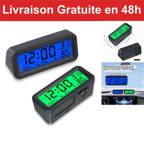 Horloge voiture solaire lcd - solaire,