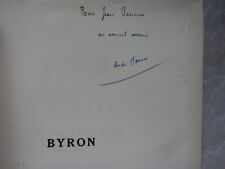 envoi de l auteur  ANDRE MAUROIS  "BYRON " 1930 tome 1  numéroté 325 BON ETAT ++