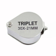 Loupe en verre plaqué chrome de qualité professionnelle 30 x pour bijoutiers