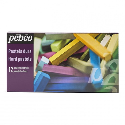 Pastels durs boîte de 12 - durs,