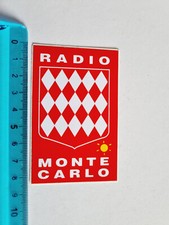 Autocollant Radio Monte Carlo Timbre Klebstoff Style Vintage