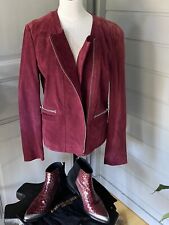 Perfecto cuir bordeaux Mango en XL