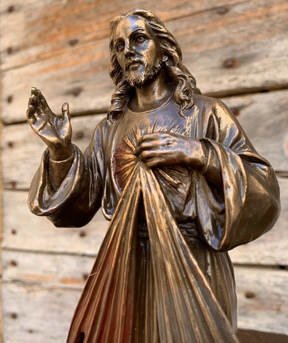 Statue jésus miséricordieux - jésus,