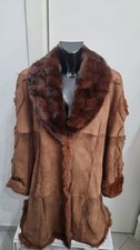 Veste Manteau Femme Cuir Marron Taille L/XL cod.AN117