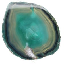 Tranche d'agate verte –