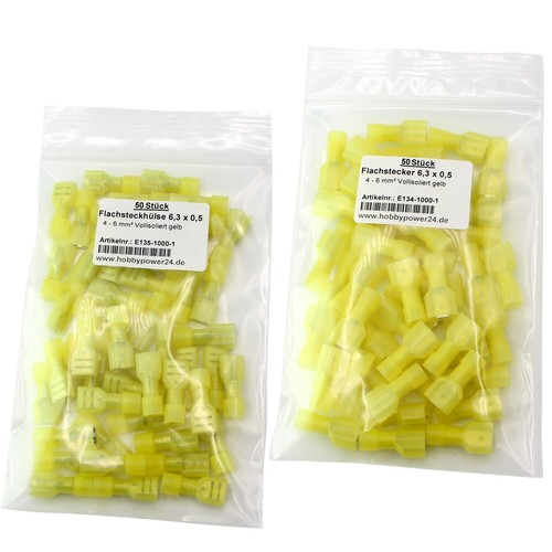 100 pièces nylon - pièces, 6,3mm