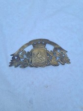 Plaque de casque De Pompier  en laiton 