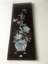 Panneau en laque et nacre