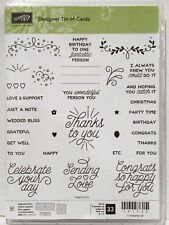 Stampin Up Designer Boite De Cartes Photo Polymère Tampons Sympathy Envoi Amour